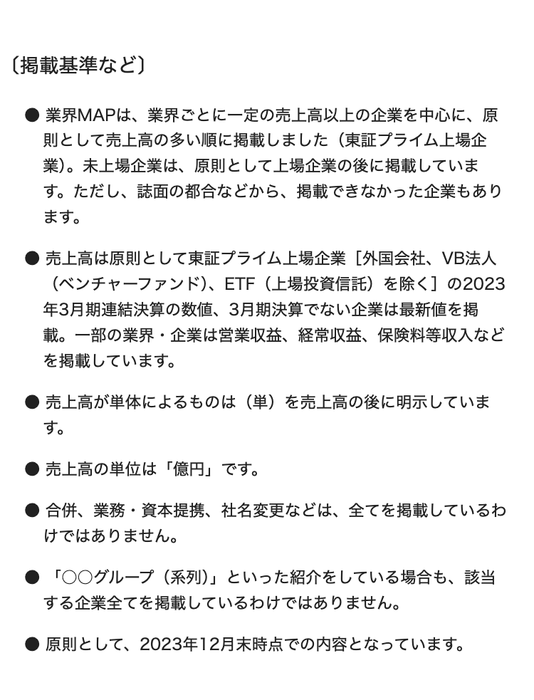 〔掲載基準など〕